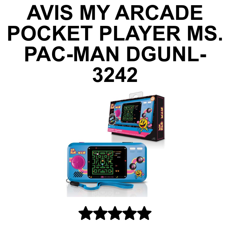 My Arcade Handheld Pocket Player Portable 3 Games Ms. Pac-Man Sky Kid Mappy Gift My Arcade Handheld Pocket Player Portable 3 Games Ms. Pac-Man Sky Kid Mappy Gift